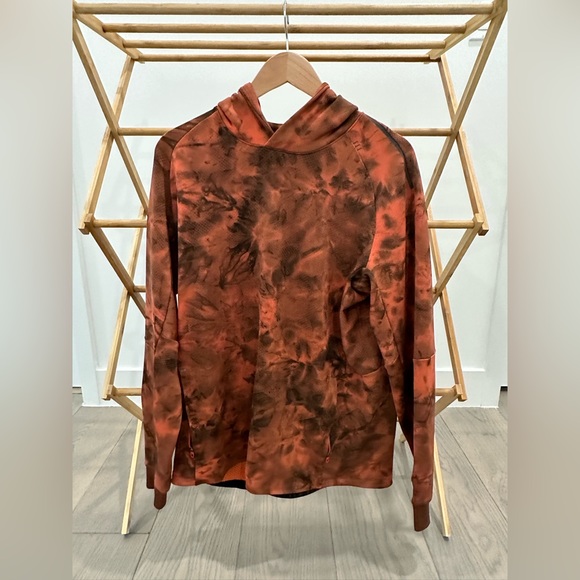 lululemon athletica Other - Lululemon Men’s Textured Tech Hoodie Large Diamond Dye Warm Coral / Seared Grey